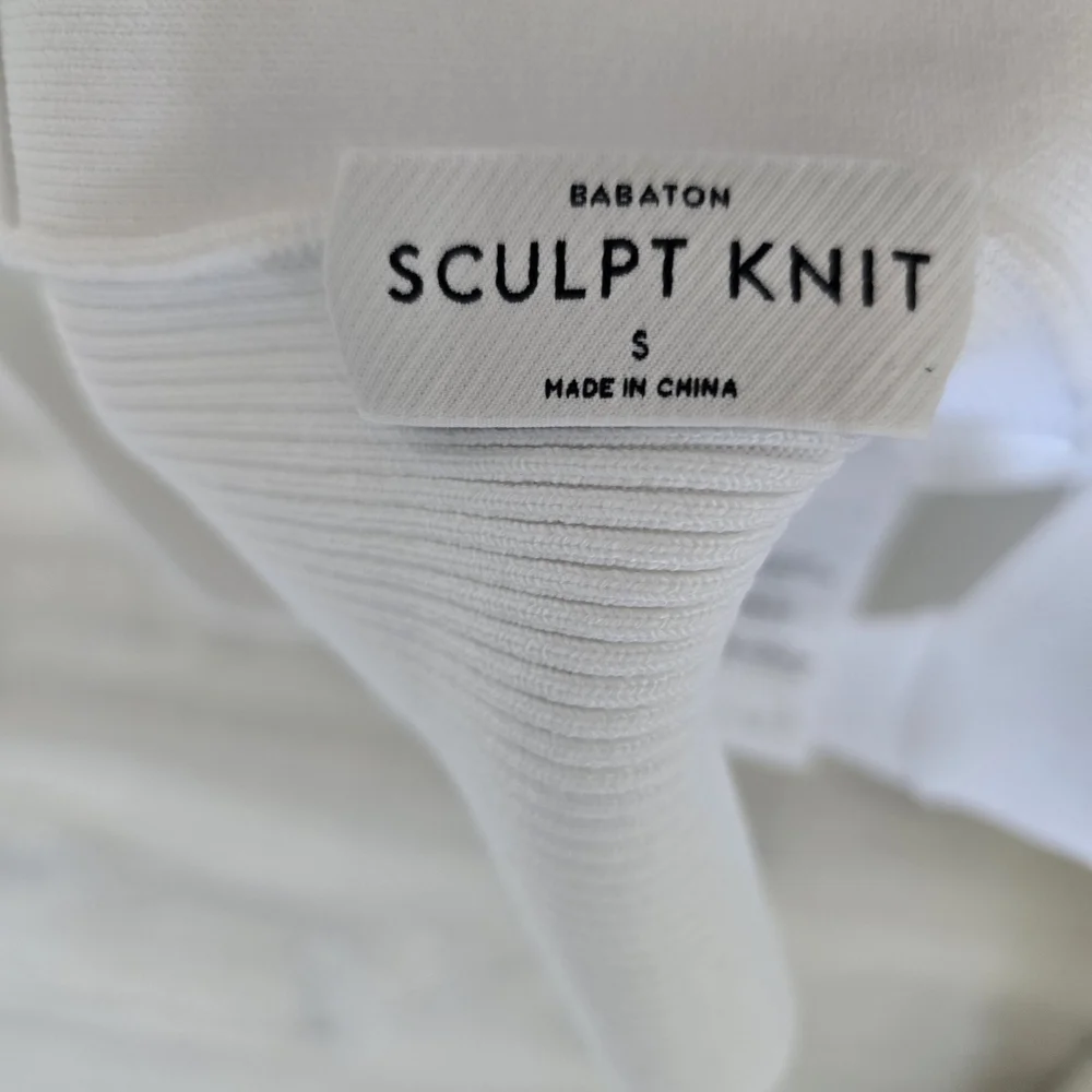 Babaton Sculpt Knit White Greek Tank - Picture 9 of 10